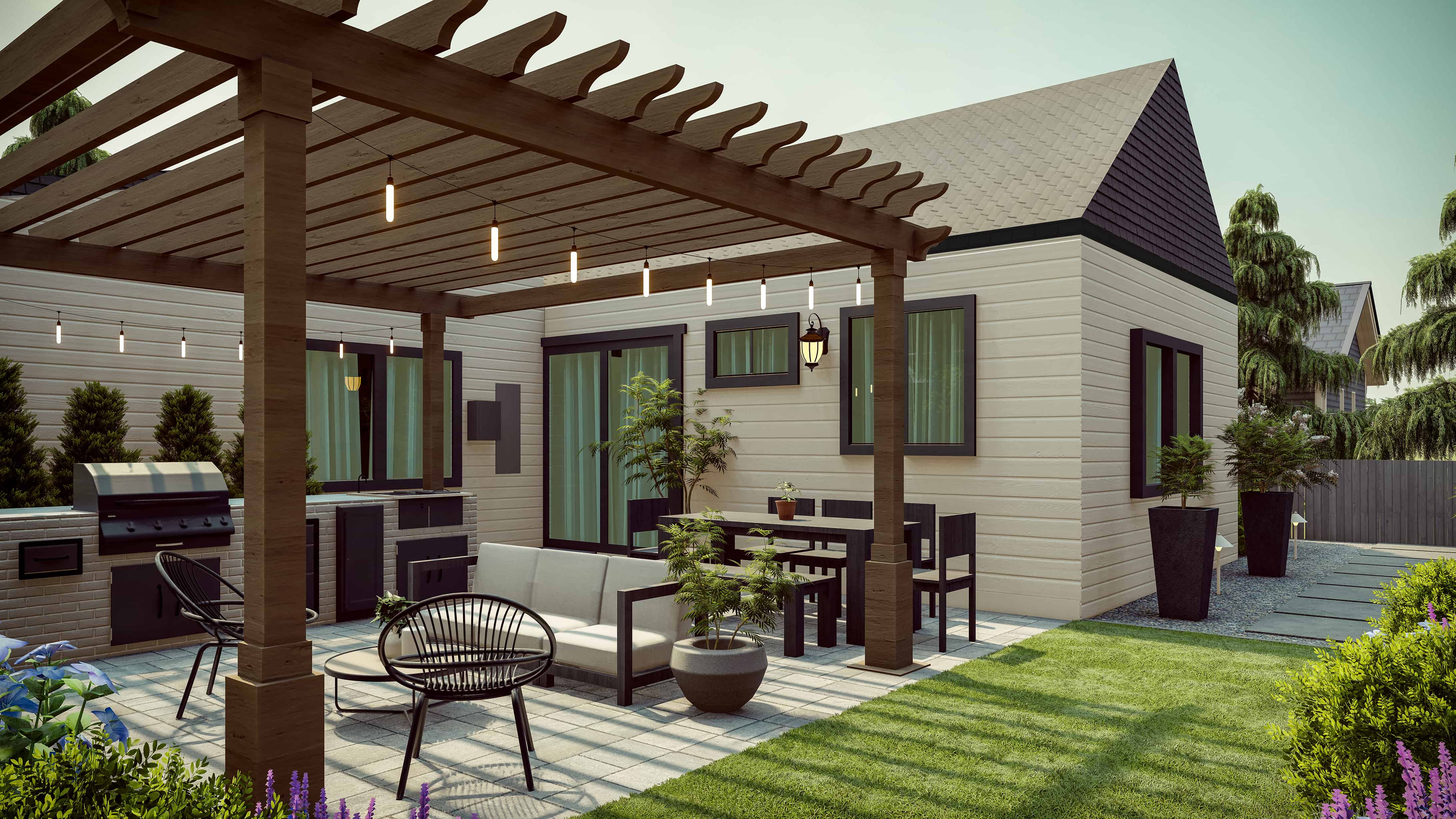 Homelydesign-3d-render-cozy-corner-outdoor-seating-grill-setup