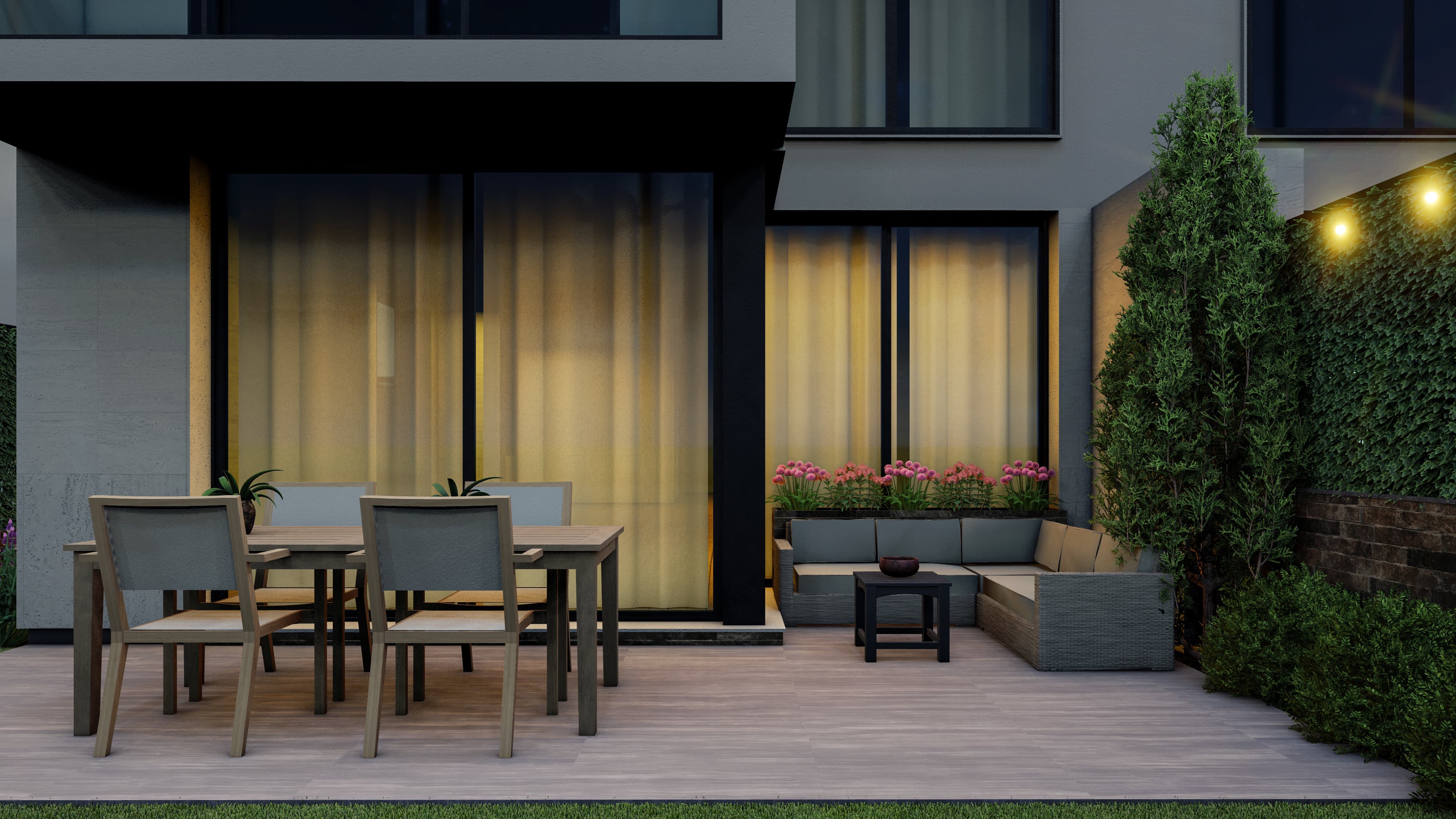 Homelydesign-3d-render-evening-patio-dining-lounge