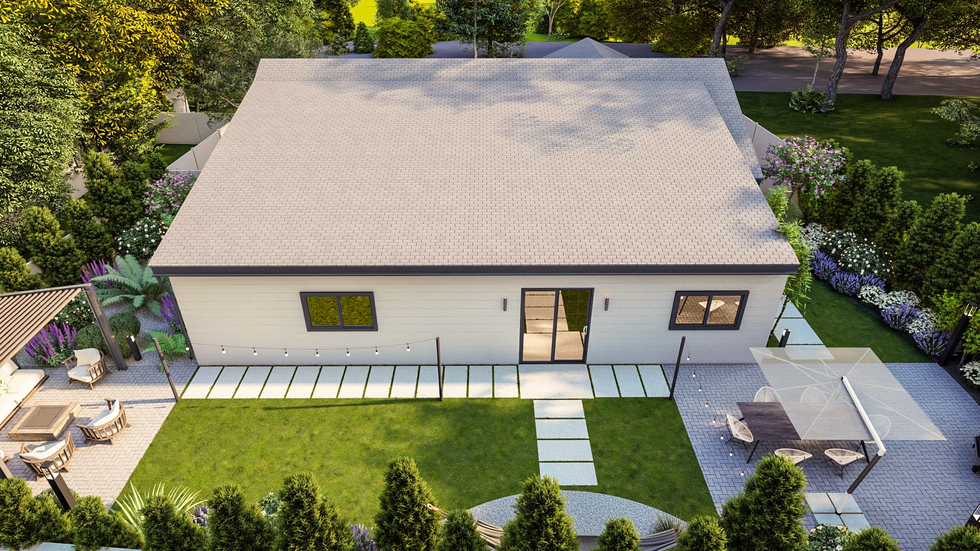 Homelydesign-aerial-backyard-design