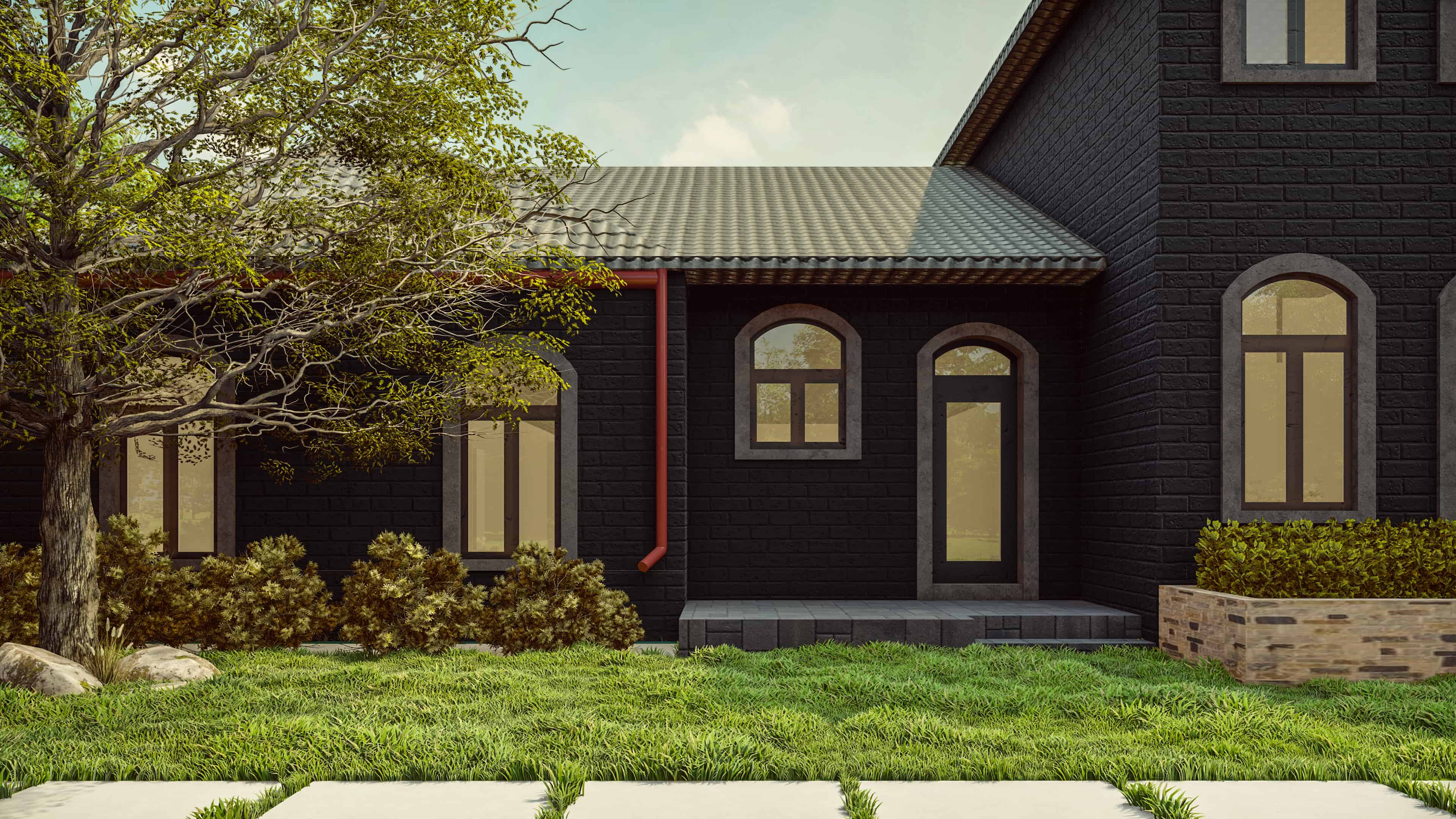 Homelydesign-modern-home-black-exterior-siding-closeup