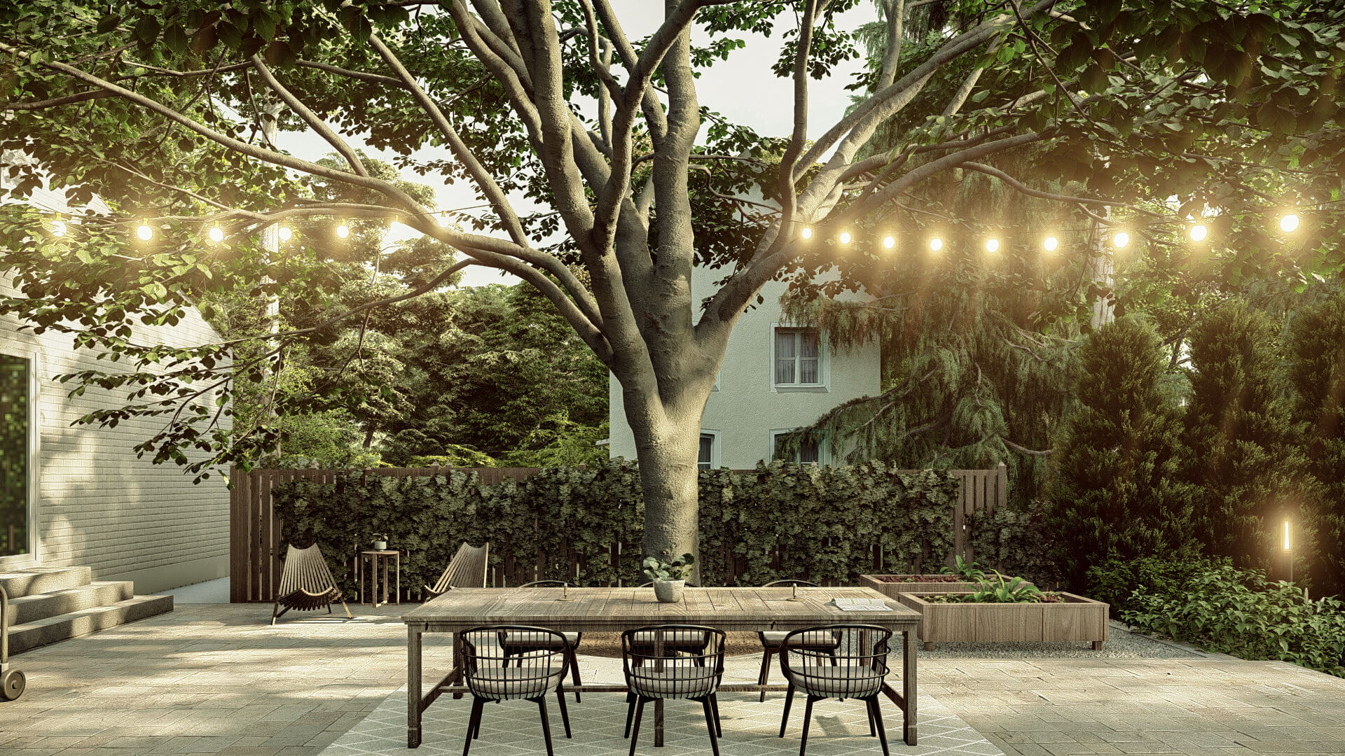 Homelydesign-outdoor-dining-under-tree-lights